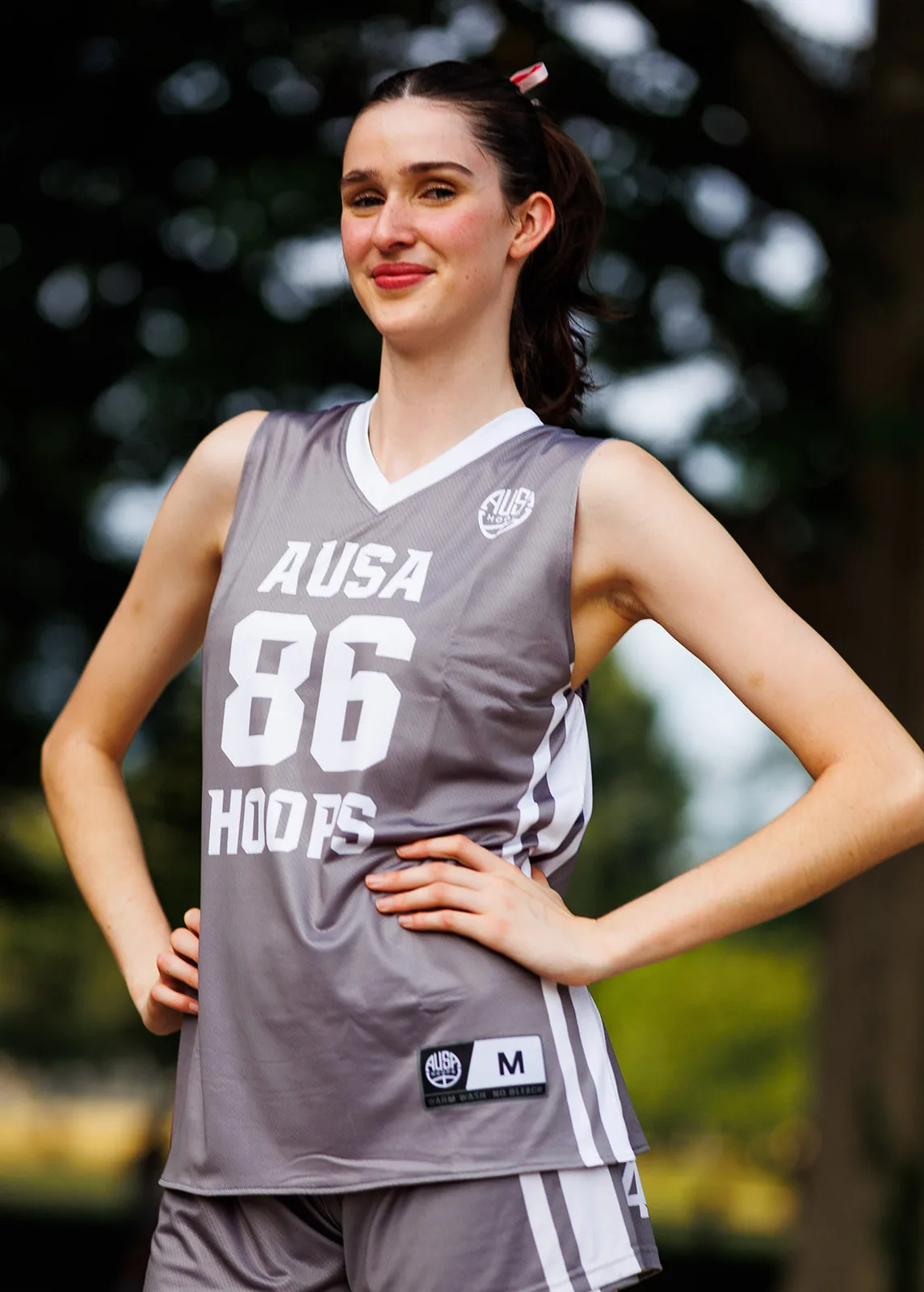 AUSA Hoops player at a tour game